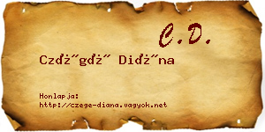 Czégé Diána névjegykártya